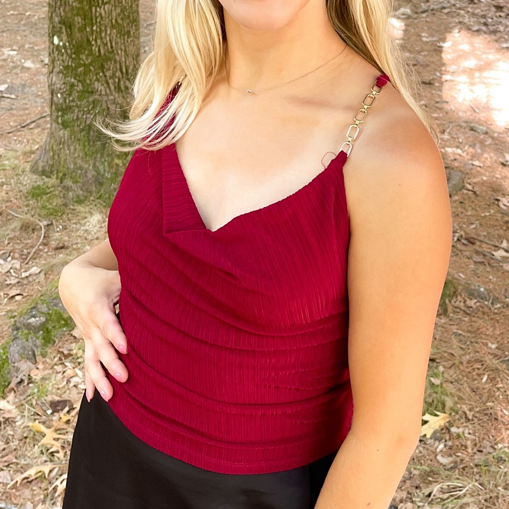 Elegant Red Women's Top